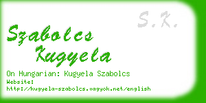 szabolcs kugyela business card